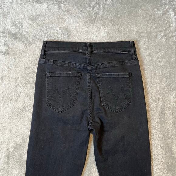 Mother The Stunner‎ Double Zip Ankle Step Fray In Not Guilty Black Size 25 - Picture 4 of 10